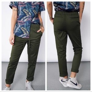 Wildfang The Ultimate Pant Drawstring Olive Green